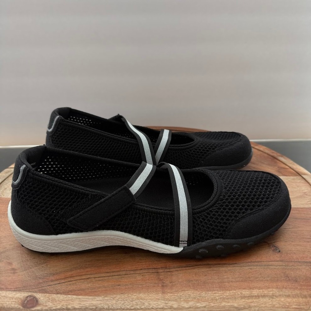 Aerosoles Vale Black Mesh Mary Jane Sneakers‎ Womens 7.5M Sporty Comfort Shoes